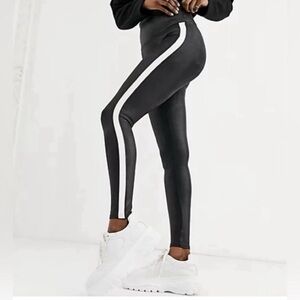 NWT Spanx Faux Leather Side Stripe Leggings Pants Plus Size 2X